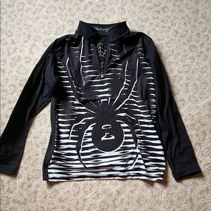 Spyder Black and White Long Sleeve Tee